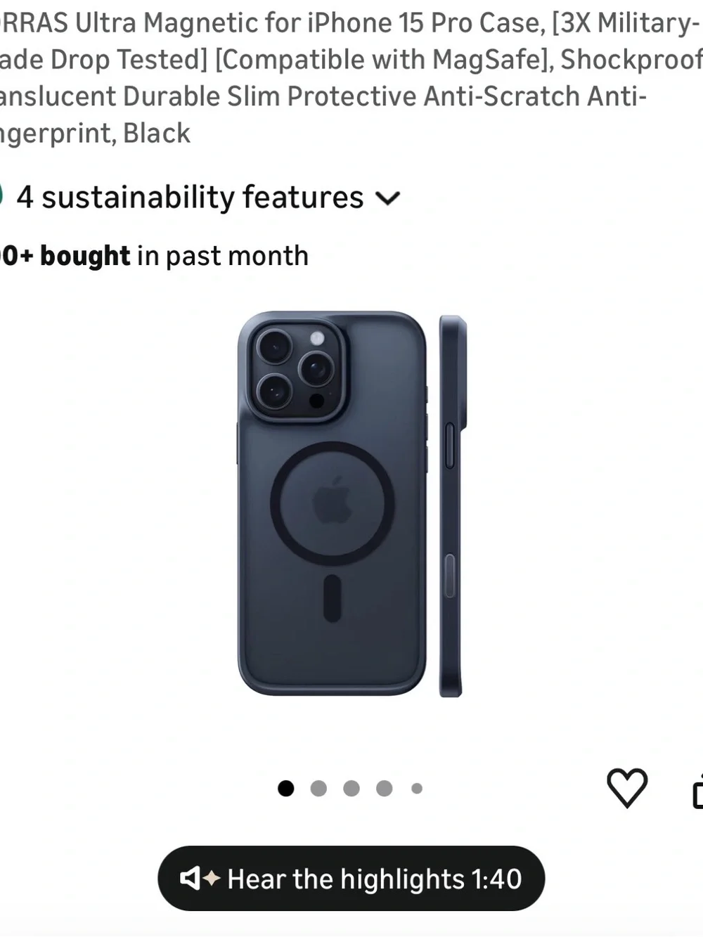 iPhone 15 Pro Dark Blue Phone Case with MagSafe Target